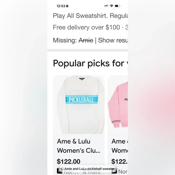 White and Blue Pickleball Sweater - Picture 7 of 7